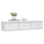 Shelf with drawers, glossy white plywood, 88x26x18.5cm by vidaXL, Shelves and shelves - Ref: Foro24-800600, Price: 47,35 €, D...