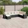 Set de sofás de jardín 8 piezas y cojines ratán sintético negro de vidaXL, Conjuntos de jardín - Ref: Foro24-3264512, Precio:...