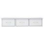 Shelf with drawers, glossy white plywood, 88x26x18.5cm by vidaXL, Shelves and shelves - Ref: Foro24-800600, Price: 47,35 €, D...