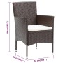 Garden chairs with cushions 4 units brown synthetic rattan by vidaXL, Garden chairs - Ref: Foro24-318501, Price: 229,89 €, Di...