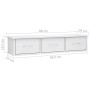 Shelf with drawers, glossy white plywood, 88x26x18.5cm by vidaXL, Shelves and shelves - Ref: Foro24-800600, Price: 47,35 €, D...