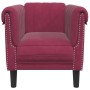 Red velvet armchair by vidaXL, Sofas - Ref: Foro24-372569, Price: 183,54 €, Discount: %