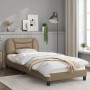 Cappuccino synthetic leather headboard bed frame 80x200cm by vidaXL, Beds and slatted bases - Ref: Foro24-3207964, Price: 156...