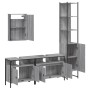 Set de muebles de baño 4 pzas madera contrachapada gris sonoma de vidaXL, Muebles de baño - Ref: Foro24-3214808, Precio: 244,...