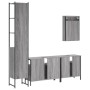 Set de muebles de baño 4 pzas madera contrachapada gris sonoma de vidaXL, Muebles de baño - Ref: Foro24-3214808, Precio: 244,...