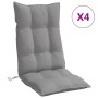 High Back Chair Cushions 4 Pcs Gray Oxford Fabric by vidaXL, Cushions for chairs and sofas - Ref: Foro24-377606, Price: 62,77...