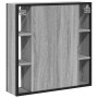 Armario con espejo de baño madera gris Sonoma 60x16x60 cm de vidaXL, Tocadores - Ref: Foro24-842429, Precio: 77,91 €, Descuen...