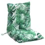 Low back chair cushions 4 pcs leaf print fabric by vidaXL, Cushions for chairs and sofas - Ref: Foro24-377708, Price: 61,29 €...