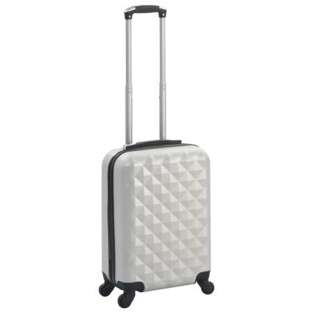 Maleta con ruedas trolley rígida plateada brillante ABS de vidaXL, Maletas - Ref: Foro24-91892, Precio: 63,45 €, Descuento: %