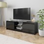 Glossy black chipboard TV cabinet 120x30x35.5 cm by vidaXL, TV Furniture - Ref: Foro24-800574, Price: 79,47 €, Discount: %