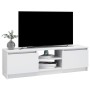 TV stand made of glossy white chipboard 120x30x35.5 cm by vidaXL, TV Furniture - Ref: Foro24-800573, Price: 92,21 €, Discount: %