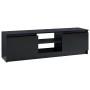 Glossy black chipboard TV cabinet 120x30x35.5 cm by vidaXL, TV Furniture - Ref: Foro24-800574, Price: 79,99 €, Discount: %