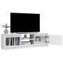 TV stand made of glossy white chipboard 120x30x35.5 cm by vidaXL, TV Furniture - Ref: Foro24-800573, Price: 92,21 €, Discount: %