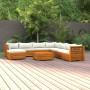 Garden furniture 9 pieces with cushions solid acacia wood by vidaXL, Garden sets - Ref: Foro24-3087297, Price: 1,00 €, Discou...