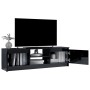 Hochglanzschwarzer TV-Schrank aus Spanplatte, 120 x 30 x 35,5 cm von vidaXL, TV-Möbel - Ref: Foro24-800574, Preis: 79,47 €, R...