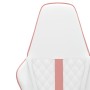 Silla gaming cuero sintético blanco y rosa de vidaXL, Sillones para videojuegos - Ref: Foro24-3143795, Precio: 117,78 €, Desc...