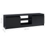 Glossy black chipboard TV cabinet 120x30x35.5 cm by vidaXL, TV Furniture - Ref: Foro24-800574, Price: 79,99 €, Discount: %