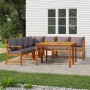 Garten-Essgruppe und Kissen 7-teilig aus massivem Akazienholz von vidaXL, Gartensets - Ref: Foro24-3154971, Preis: 796,65 €, ...