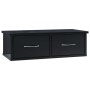 Glossy black plywood wall drawer shelf 60x26x18.5cm by vidaXL, Shelves and shelves - Ref: Foro24-800592, Price: 40,27 €, Disc...