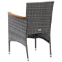 Set de muebles jardín 9 pzas con cojines ratán sintético gris de vidaXL, Conjuntos de jardín - Ref: Foro24-3095032, Precio: 7...