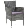 Set de muebles jardín 9 pzas con cojines ratán sintético gris de vidaXL, Conjuntos de jardín - Ref: Foro24-3095026, Precio: 7...