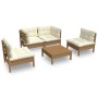 Garden furniture 5 pieces cushions solid pine wood by vidaXL, Garden sets - Ref: Foro24-3096181, Price: 433,99 €, Discount: %