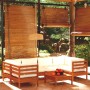 Muebles de jardín 7 pzas y cojines madera de pino marrón miel de vidaXL, Conjuntos de jardín - Ref: Foro24-3097304, Precio: 6...