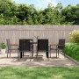 Garden chairs 6 pcs textilene and black steel 55x61.5x90 cm by vidaXL, Garden chairs - Ref: Foro24-3187086, Price: 348,47 €, ...