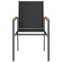 Garden chairs 6 pcs textilene and black steel 55x61.5x90 cm by vidaXL, Garden chairs - Ref: Foro24-3187086, Price: 348,47 €, ...