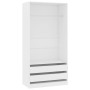 Weißer Sperrholzschrank 100x50x200 cm von vidaXL, Kleiderschränke - Ref: Foro24-800603, Preis: 179,41 €, Rabatt: %