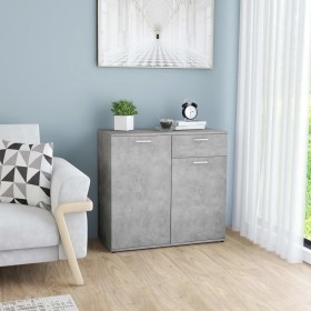 Concrete gray plywood sideboard 80x36x75 cm by vidaXL, Sideboards - Ref: Foro24-801836, Price: 110,34 €, Discount: %