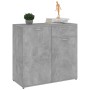 Aparador de madera contrachapada gris hormigón 80x36x75 cm de vidaXL, Aparadores - Ref: Foro24-801836, Precio: 110,99 €, Desc...