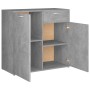 Aparador de madera contrachapada gris hormigón 80x36x75 cm de vidaXL, Aparadores - Ref: Foro24-801836, Precio: 110,99 €, Desc...