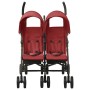 Carrito para gemelos de acero rojo de vidaXL, Cochecitos de bebé - Ref: Foro24-10239, Precio: 234,99 €, Descuento: %