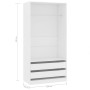 Weißer Sperrholzschrank 100x50x200 cm von vidaXL, Kleiderschränke - Ref: Foro24-800603, Preis: 179,41 €, Rabatt: %