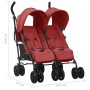 Carrito para gemelos de acero rojo de vidaXL, Cochecitos de bebé - Ref: Foro24-10239, Precio: 234,99 €, Descuento: %