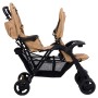 Carrito para gemelos tandem de acero gris taupé de vidaXL, Cochecitos de bebé - Ref: Foro24-10349, Precio: 209,71 €, Descuent...