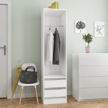 Weißer Sperrholzschrank mit Schubladen 50x50x200 cm von vidaXL, Kleiderschränke - Ref: Foro24-800612, Preis: 129,99 €, Rabatt: %