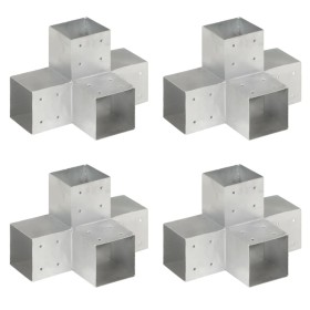 Conectores de postes en X 4 uds metal galvanizado 101x101 mm de vidaXL, Postes de cerca - Ref: Foro24-145484, Precio: 84,80 €...