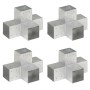 Post connectors in X 4 pcs galvanized metal 101x101 mm by vidaXL, fence posts - Ref: Foro24-145484, Price: 84,80 €, Discount: %