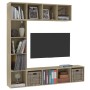 TV-Schrank und Bücherregal 3 Stück Sonoma-Eiche 180x30x180 cm von vidaXL, Bücherregale und Regale - Ref: Foro24-278791, Preis...