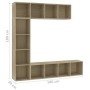 TV cabinet and bookcase 3 pieces Sonoma oak 180x30x180 cm by vidaXL, Bookcases and shelves - Ref: Foro24-278791, Price: 173,6...