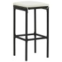 Kitchen stools with cushions 3 pcs black synthetic rattan by vidaXL, Kitchen stools - Ref: Foro24-313443, Price: 168,37 €, Di...