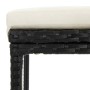 Kitchen stools with cushions 3 pcs black synthetic rattan by vidaXL, Kitchen stools - Ref: Foro24-313443, Price: 168,37 €, Di...