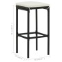 Kitchen stools with cushions 3 pcs black synthetic rattan by vidaXL, Kitchen stools - Ref: Foro24-313443, Price: 168,37 €, Di...