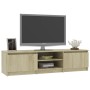 Mueble TV madera contrachapada color roble Sonoma 140x40x35,5cm de vidaXL, Muebles TV - Ref: Foro24-800651, Precio: 87,53 €, ...