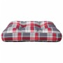 Cushion for sofa pallet sofa red plaid fabric 50x50x12 cm by vidaXL, Cushions for chairs and sofas - Ref: Foro24-314376, Pric...