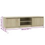 TV-Schrank aus Sonoma-Eichensperrholz, 140 x 40 x 35,5 cm von vidaXL, TV-Möbel - Ref: Foro24-800651, Preis: 80,43 €, Rabatt: %