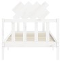 White solid wood bed frame with headboard by vidaXL, Beds and slatted bases - Ref: Foro24-3193432, Price: 95,99 €, Discount: %