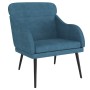 Sillón de terciopelo azul 63x76x80 cm de vidaXL, Sillones - Ref: Foro24-351444, Precio: 89,29 €, Descuento: %